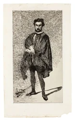 El actor trágico (Rouvière en el papel de Hamlet)