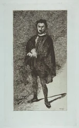 El actor trágico: Rouvière en el papel de Hamlet, 1865-66