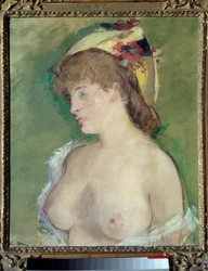 La rubia con el torso desnudo. Pintura de Édouard Manet (1832-1883)