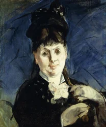 Mujer y una sombrilla, c.1875