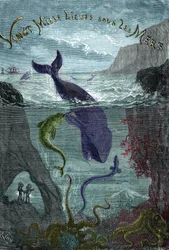 Grabado del libro de Julio Verne "Twenty thousand lieues sous les mers" (Veinte mil - 20.000 - 20000)