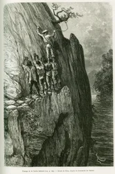 Paso de la Cuesta Infernal. Ilustración de la historia Voyage dans le delta du Pilcomayo et de Buenos Aires a Sucre