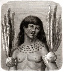 Retrato de un indio ticuna de Perú