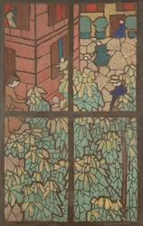 Castaños, un Cartón para una Ventana de Vidrieras de Tiffany