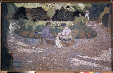 ""En el jardín"" (En el jardín) Pintura de Edouard-Jean (Edouard Jean) Vuillard (1868-1940) 1895-1898 Museo de Bellas Artes Nabis Pushkin, Moscú