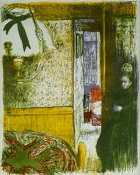 Interior con lámpara colgante, de Paisajes e interiores; Interieur a la Suspension, de Paysages et Interieurs, 1899