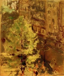 La plaza Berlioz, efecto de sol matinal