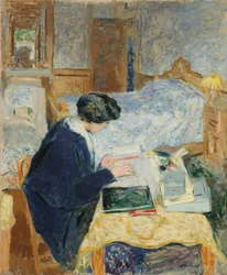 Lucy Hessel leyendo, 1913