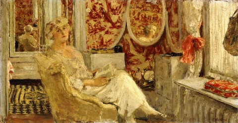 Lucy Hessel en el boudoir de la propiedad de Cezanne, Vaucresson