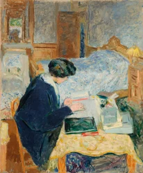 Lucy Hessel leyendo - Pintura de Edouard Vuillard (1868-1940)