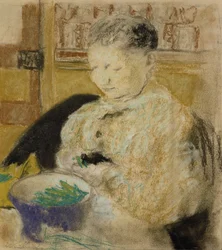 Madame Vuillard Desgranando Guisantes, 1905