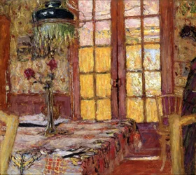 Madame Vuillard en el comedor, Vaucresson, c.1919-25 (óleo sobre tabla)