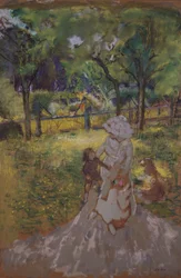 Madre e hijo en el jardín, 1909-1911