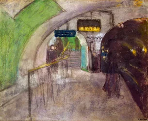 Estación de metro Vista de los muelles en el subterráneo, siglo XX