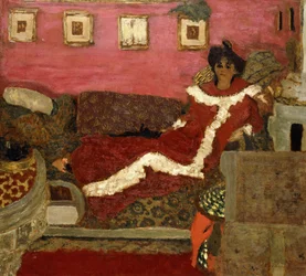 Retrato de Mme Delierre en una sinfonía de rojo, c.1905