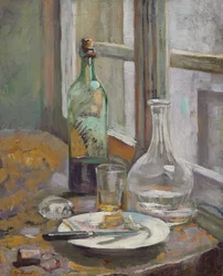 Naturaleza muerta con botella y jarra, hacia 1889-1890