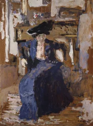 Mujer de azul