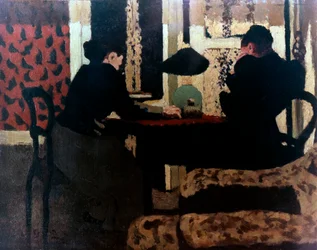 Mujeres a la luz de la lámpara, 1892
