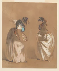 Dos Damas Enmascaradas Saludando