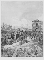 El Desembarco de los Mil en Marsala (grabado)