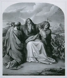 Moisés orando por la victoria