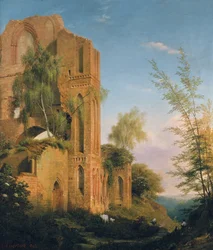 Vista de las ruinas del monasterio de Lehnin