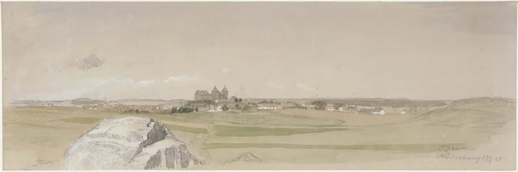 Vista de Neidenburg y sus alrededores