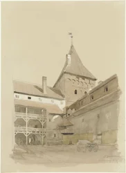 El patio del castillo de Neidenburg