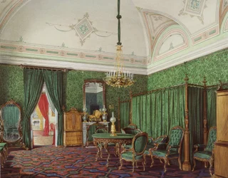 Interiores del Palacio de Invierno. El Tercer Apartamento Reservado. Un Dormitorio, 1873