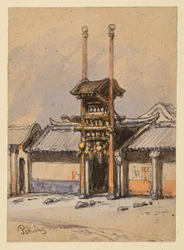 Teatro en Pekín. Portal de entrada