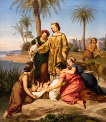 El descubrimiento de Moisés, hacia 1845 (Óleo sobre lienzo)