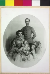 Emperador de Austria con su familia Francisco José I