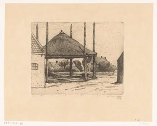 Corral con pajar vacío