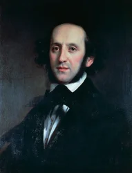 Retrato del compositor y director Felix Mendelssohn
