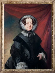 Retrato de Artemisia Negrone Brignole-Sale (Brignole Sale), madre de la duquesa de Galliera Maria Brignole Sale de Ferrari. Pintura de Eduard von Heuss (1808-1880), Génova, Musei di Strada Nuova