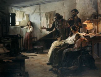 La familia del anarquista el día de su ejecución