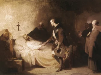 Don Juan de Austria visita a Miguel de Cervantes