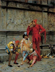 Bufones jugando Cochonnet, 1868