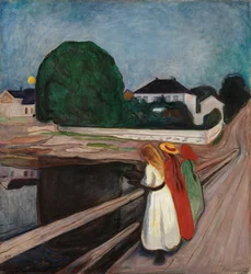 Chicas en el muelle, c.1901