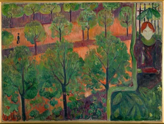 Bulevar parisino (óleo sobre madera)