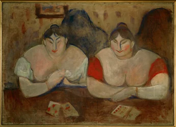 Rosa y Amelia (témpera sobre lienzo)