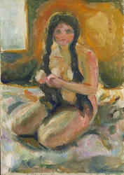 Desnudo sentado