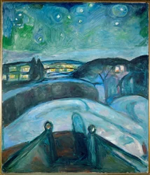 Noche estrellada, Ekely (pintura sobre lienzo)