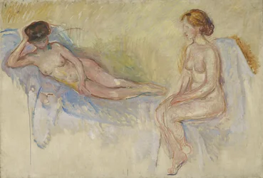 Dos desnudos, c.1902-3 (óleo sobre lienzo)
