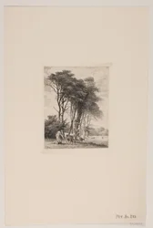 Paisaje. Vacas cerca de un bosque