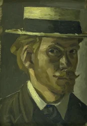 Autorretrato con sombrero de paja