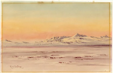 Escena costera antártica