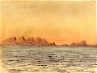 Atardecer, Bahía de Simons, Sudáfrica