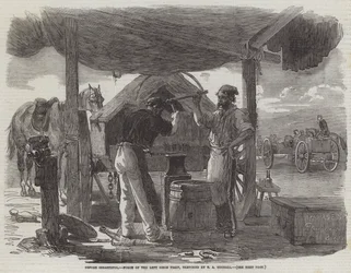 Antes de Sebastopol, forja del tren de asedio izquierdo