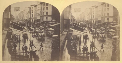 Broadway en un día lluvioso